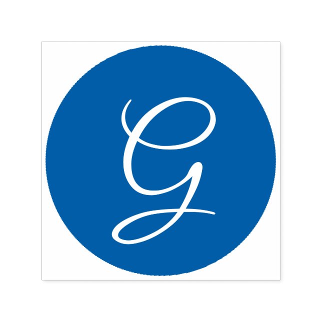 Monogram Letter Script Serif Font Text Self-inking Self-inking Stamp (Design)