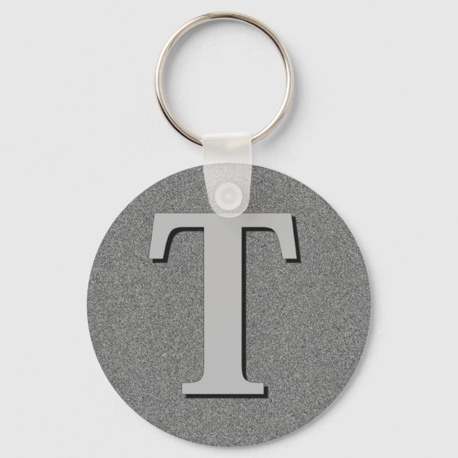 Monogram Letter T Keychain (Front)