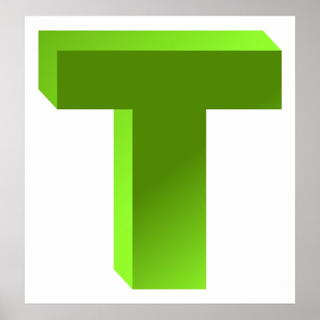 Monogram Letter T Poster (Front)