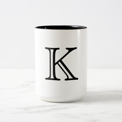 Monogram Letter Two_Tone Coffee Mug