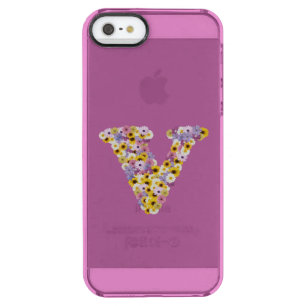 Monogram letter V Clear iPhone SE/5/5s Case