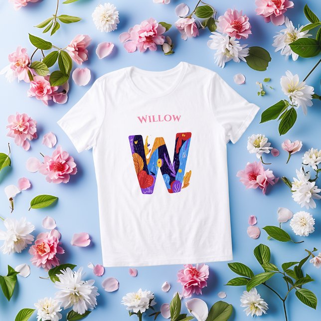 Monogram - Letter W Bold & Artistic Birthday Gift Tri-Blend Shirt (Creator Uploaded)