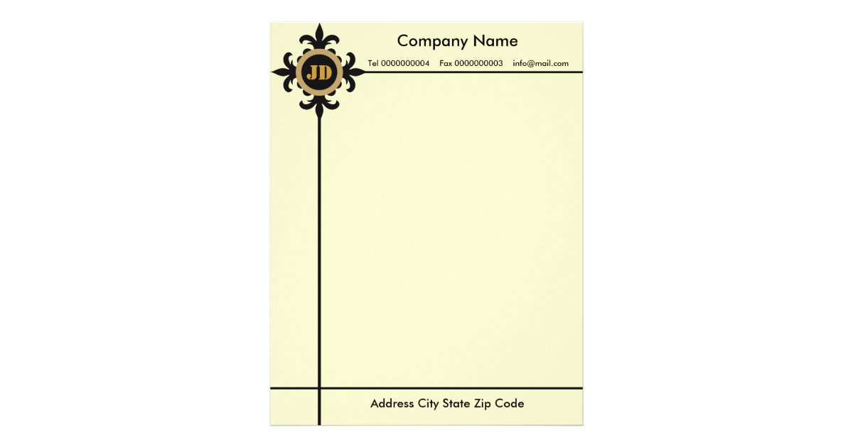 Monogram Letterhead | Zazzle.com