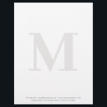 Monogram Letterhead Template<br><div class="desc">A classy large initial monogram design with your business details. Perfect for small and large corporate businesses. Professional and clean design.</div>