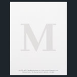 Monogram Letterhead Template<br><div class="desc">A classy large initial monogram design with your business details. Perfect for small and large corporate businesses. Professional and clean design.</div>