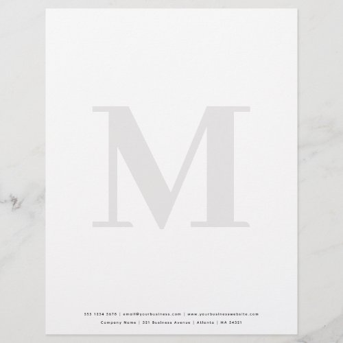 Monogram Letterhead Template