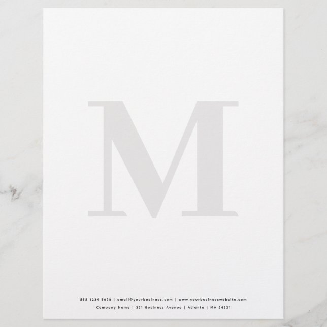Monogram Letterhead Template (Front)