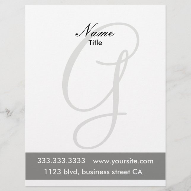 monogram letterheads letterhead (Front)