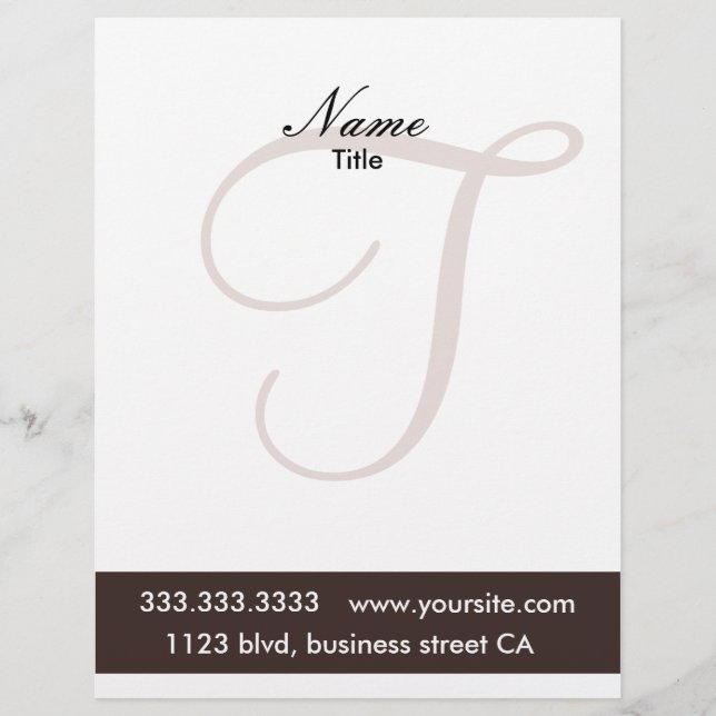 monogram letterheads letterhead (Front)