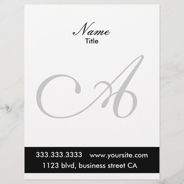 monogram letterheads letterhead (Front)