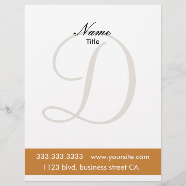 monogram letterheads letterhead (Front)