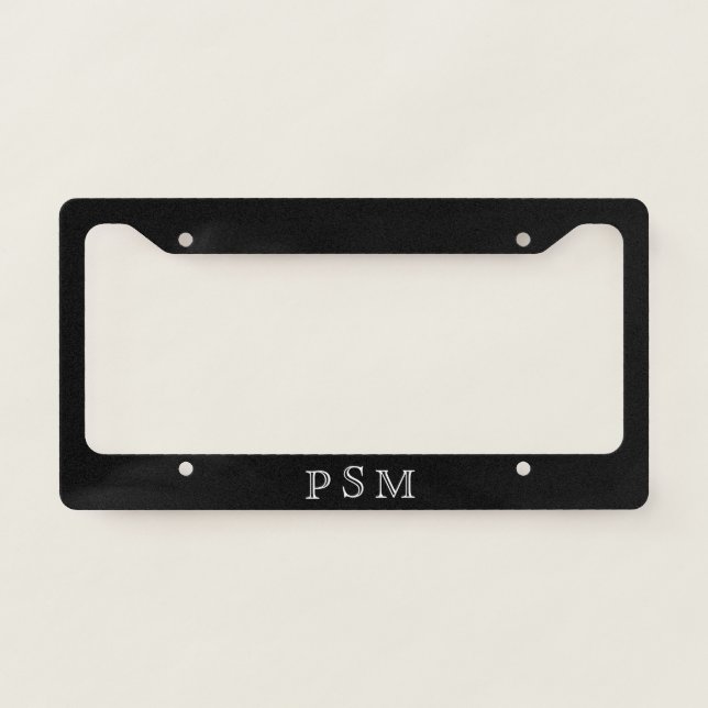 Monogram License Plate Frame (Front)