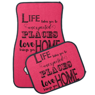 Monogram Life Take You to Unexpected Places Car Floor Mat