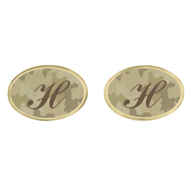 Monogram Light Camouflage Cufflinks (Front)