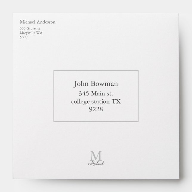 Monogram light fog envelope (Front)