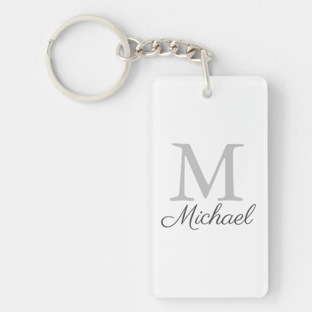 Monogram light fog keychain (Front)