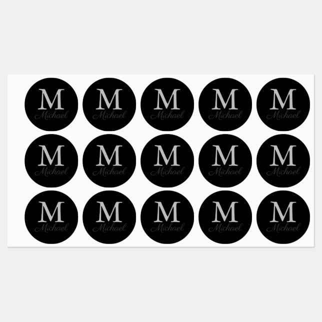 Monogram light fog  labels (Sheet)