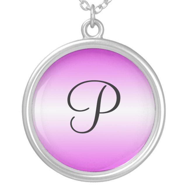 Monogram Light Gradient Purple ~ Necklace (Front)