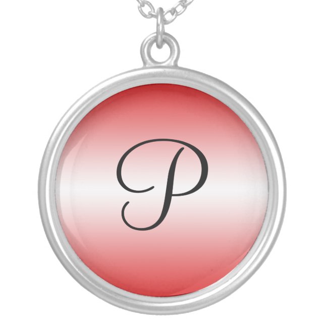 Monogram Light Gradient Red ~ Necklace (Front)