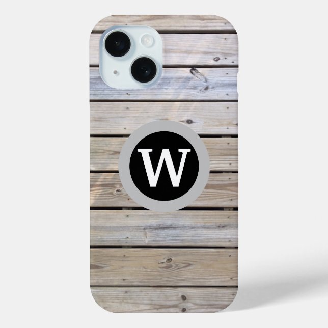 Monogram Light Wood  Case-Mate iPhone Case (Back)