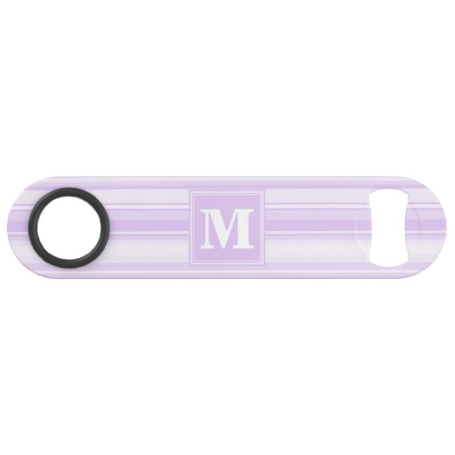 Monogram lilac stripes speed bottle opener (Front (Horizontal))