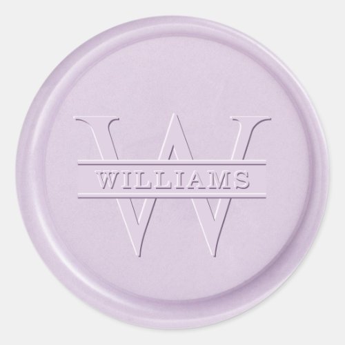 Monogram Liliac Wax Seal Sticker