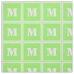Monogram lime green stripes fabric