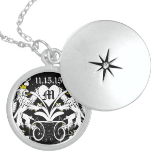 Monogram Lion Rampant Wedding Necklace