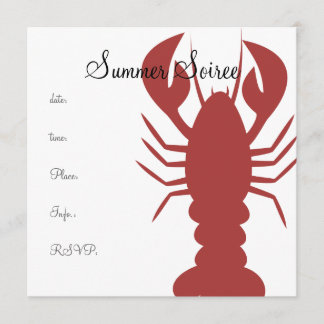 Monogram Lobster Invitation