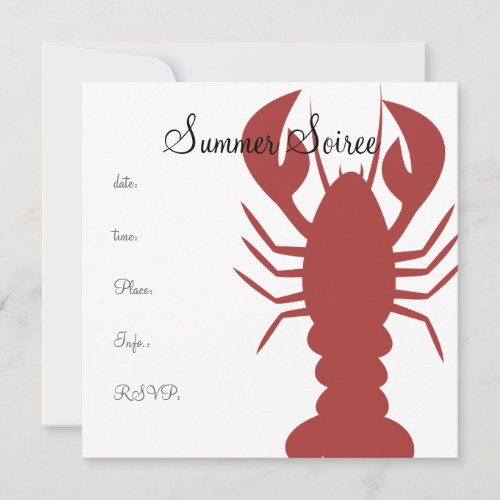 Monogram Lobster Invitations