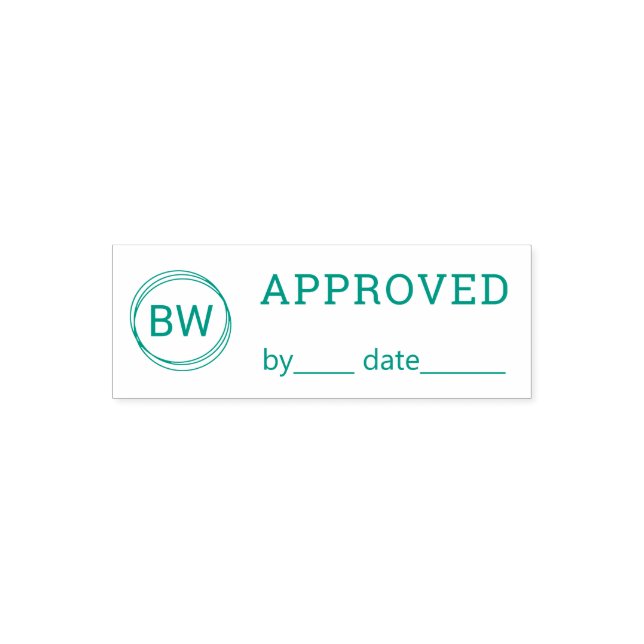 Monogram Logo APPROVED Personalized Bookkeeping Self-inking Stamp (Design)