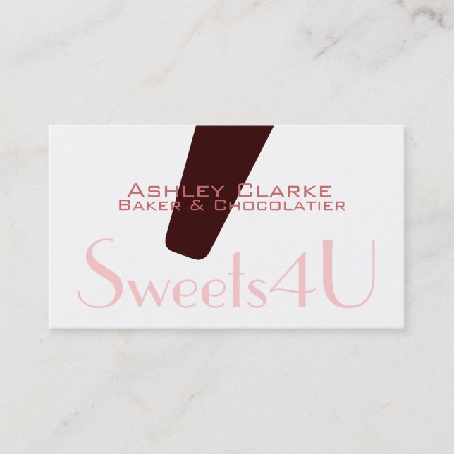 Monogram Logo Bakery Business Card (Front)