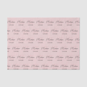 Monogram Logo Bakery Pink Tissue Paper