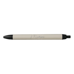Monogram Logo Beige Modern Minimalist Pen