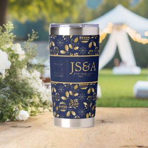 Monogram Logo Law Firm Holiday Business Gift Insulated Tumbler