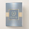 Monogram Logo Modern Gold Belt Dusty Blue Metal