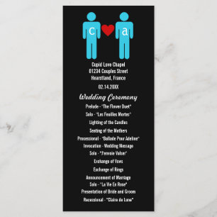 Monogram Love Couple Wedding Programs