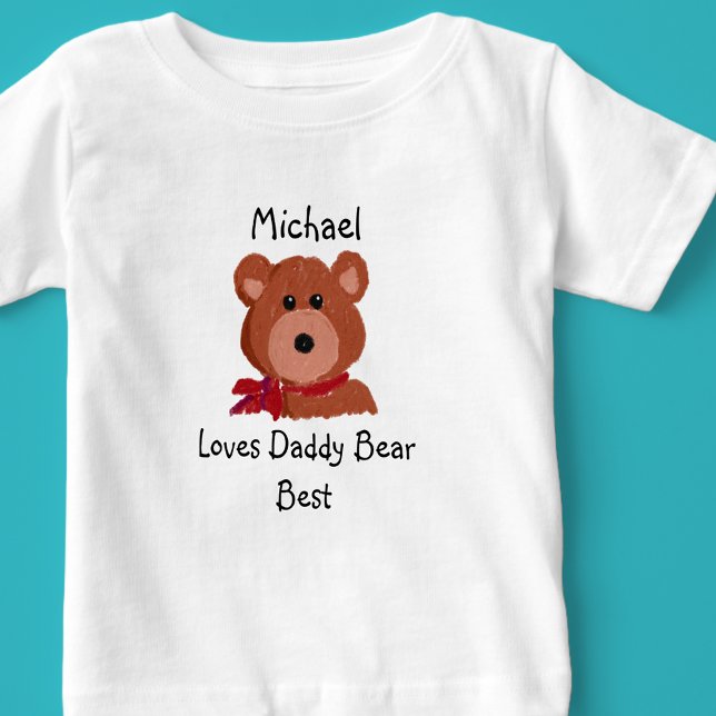 Monogram Love Daddy Bear Best  Baby T-Shirt (Creator Uploaded)