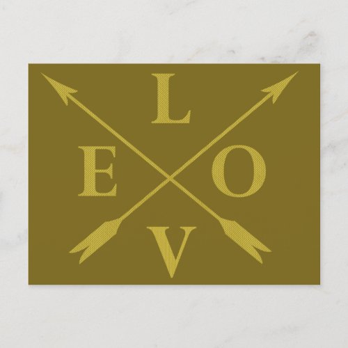 Monogram love holiday postcard