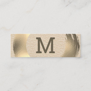 Monogram Luxury Gold Brushed Mini Business Card