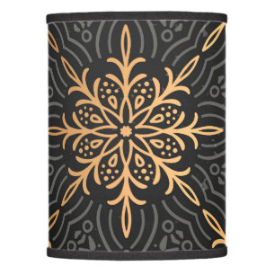 Monogram Luxury gold mandala  Pattern Lamp Shade