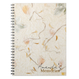 Monogram luxury letters mulberry paper Memories Notebook