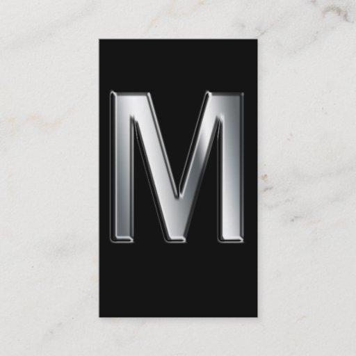Customizable Monogram m business cards