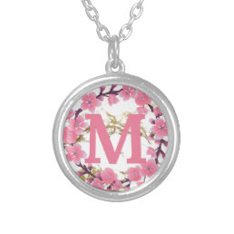 Monogram M Cherry Blossom Necklace