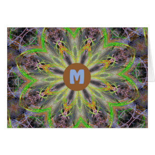 Monogram M Digitally Designed Mandella Cards
