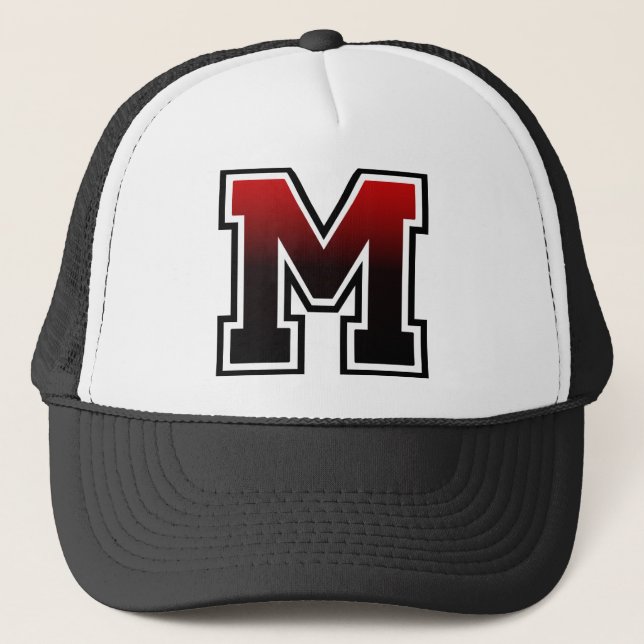 Monogram "M" Initial Trucker Hat (Front)