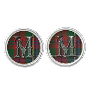 Monogram M MacLean Plaid Cuff Links
