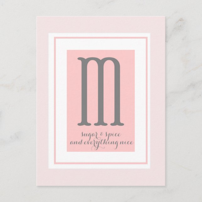 Monogram - M Postcard (Front)