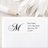 Monogram M Return Address Labels | Zazzle