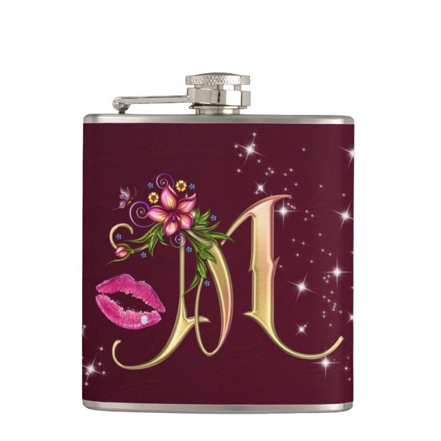 Monogram M Wrapped Flask, 6 oz. Flask (Front)